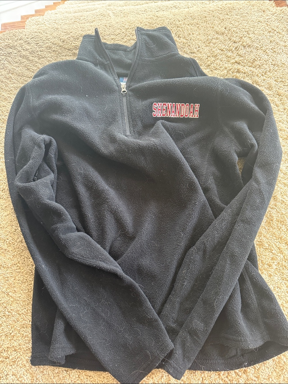 Shenandoah Black Quarter-Zip Fleece Pullover
